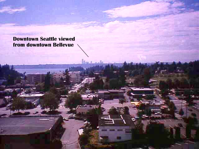 View of downtown seattle from
downtown bellevue