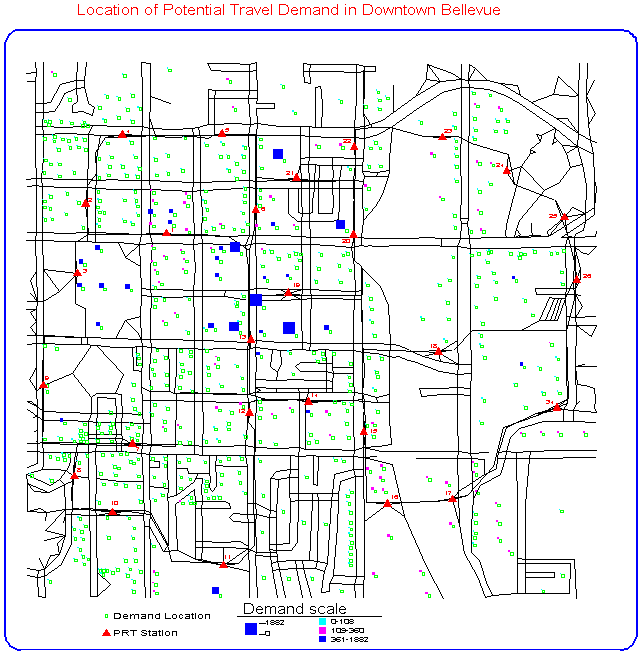 map of demand in downtown
Bellevue