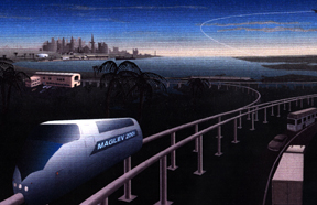 sketch of maglev
vehicle
