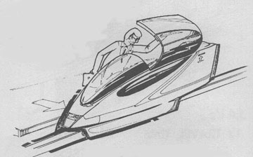 [sketch of passenger
entering Pod]