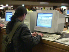 student at computer