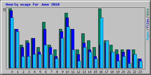 Hourly usage for June 2010