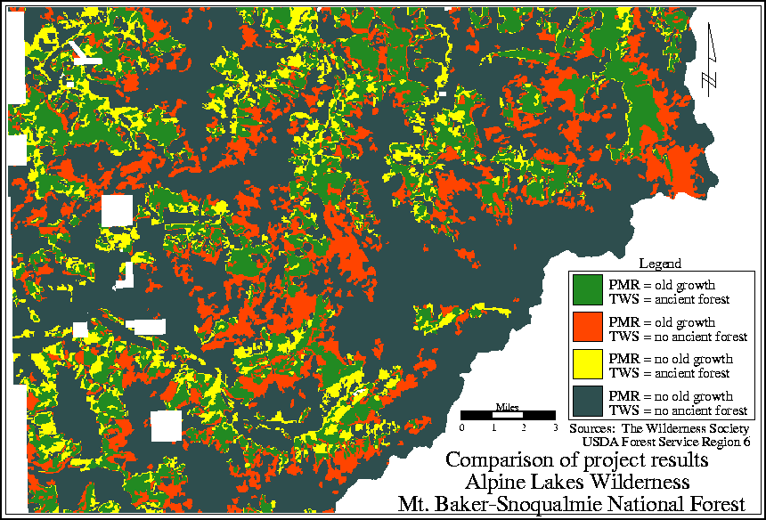 Map showing overlay of project results