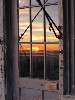Sunset on the front door of the Lookout.