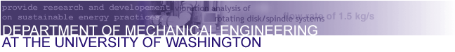 Mechanical Engineering Department,
University of Washington