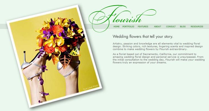 Wedding flowers on the web