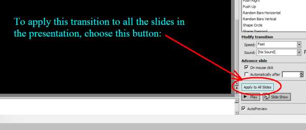 How to Apply Transition to All Slides in a PowerPoint Presentation