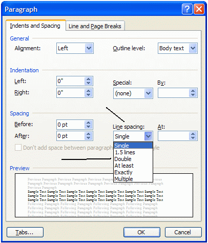 Apa deals format spacing