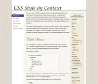 screen shot of Style by Context