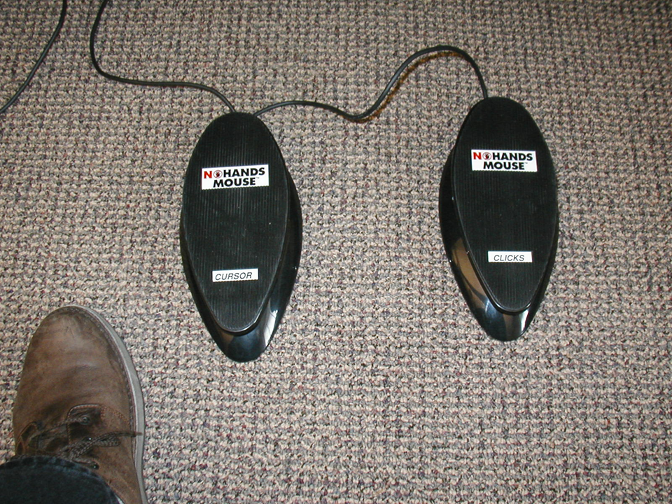 NoHands mouse foot pedals