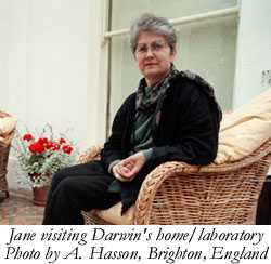 Jane on a visit to Darwin's house in England