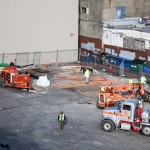 There was a hole in the NE corner of the site that I'm guessing contained a fuel oil tank which required cleaning the area out.