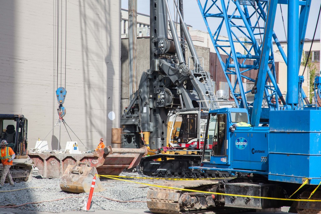 Retaining wall construction