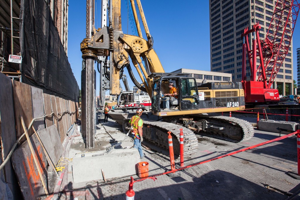 Retaining wall construction