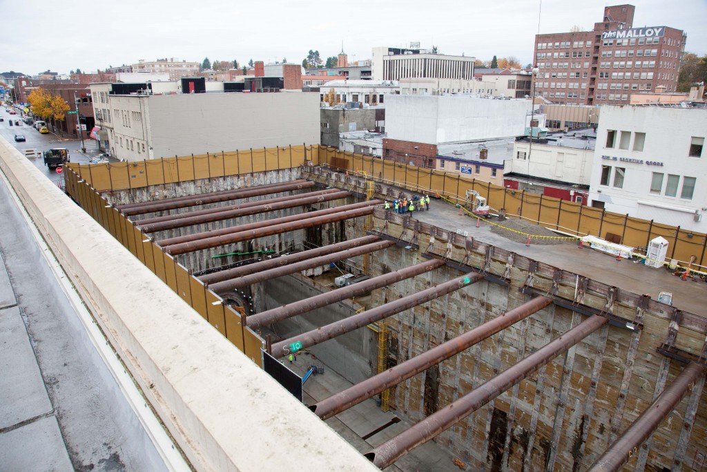 The north end of the station site.