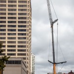 Yup, that's one big crane, 23 stories tall.