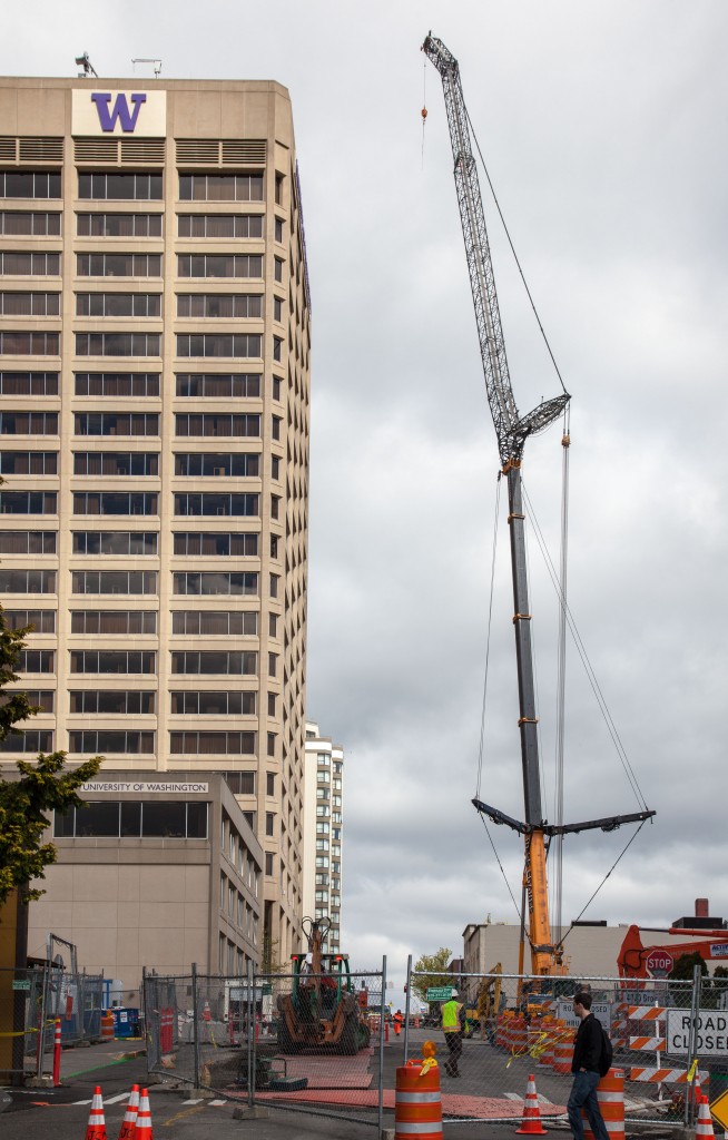 Yup, that's one big crane, 23 stories tall.