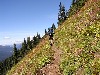 We followed the trail behind Liberty Cap.