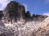 The same rock field, viewed from below.