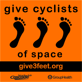Cascade Bicycle Club and Group Health's `give cyclists three feet of space' campaign